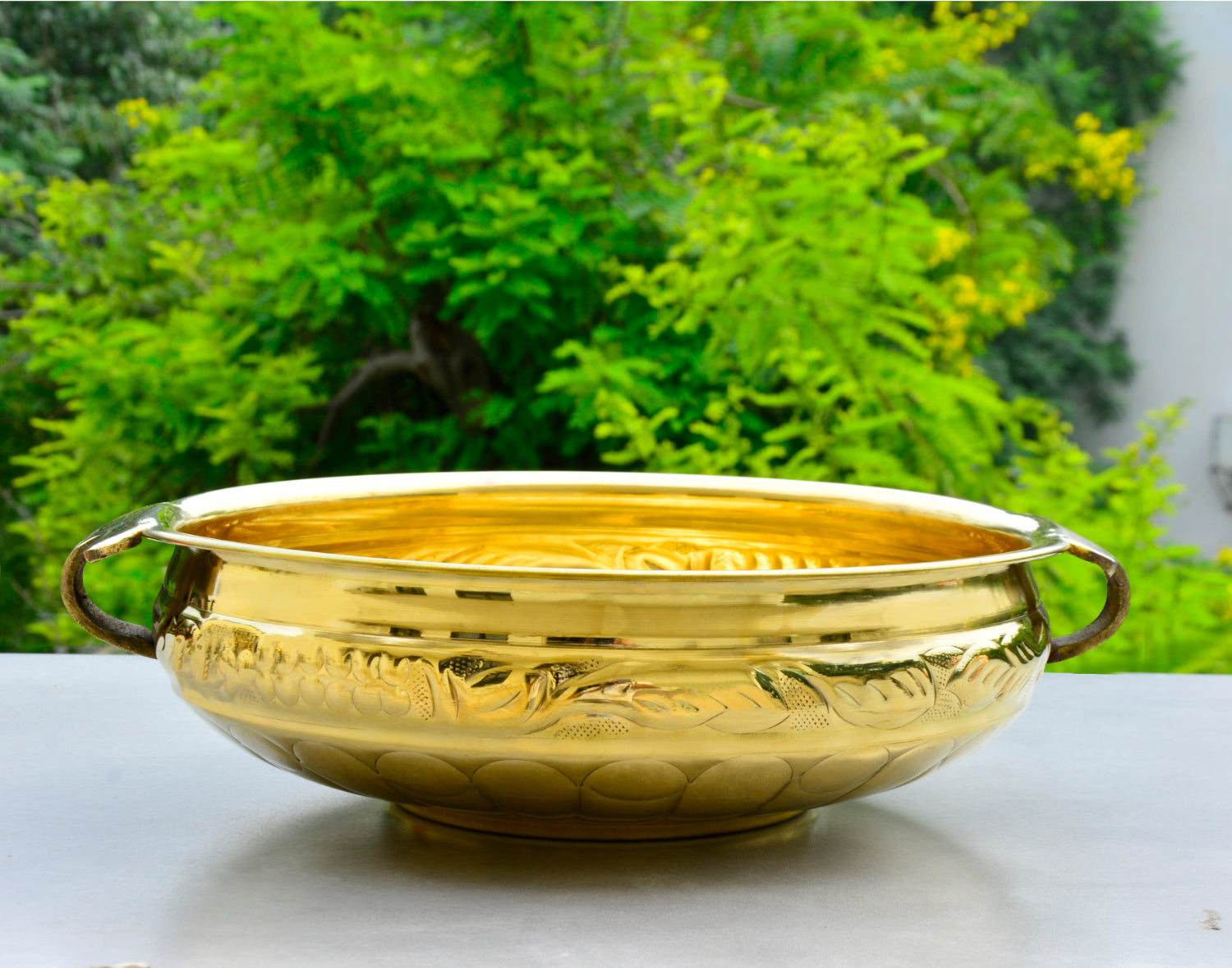 Premium Handcrafted Decorative Brass Urli (Diameter – 36 cm, Weight – 1700 gm) - View 5