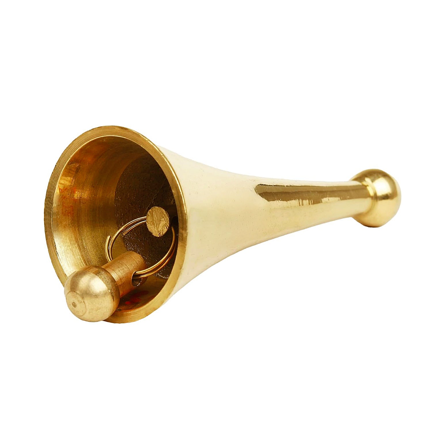 Brass Pooja Bell with Handle (Diameter - 4 cm, Height - 13 cm,190 gm) - View 4