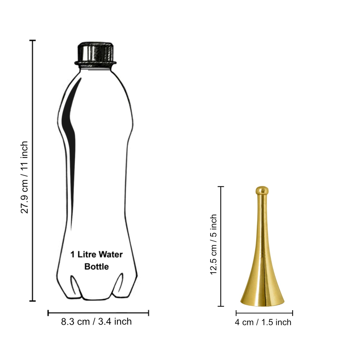 Brass Pooja Bell with Handle (Diameter - 4 cm, Height - 13 cm,190 gm) - View 7