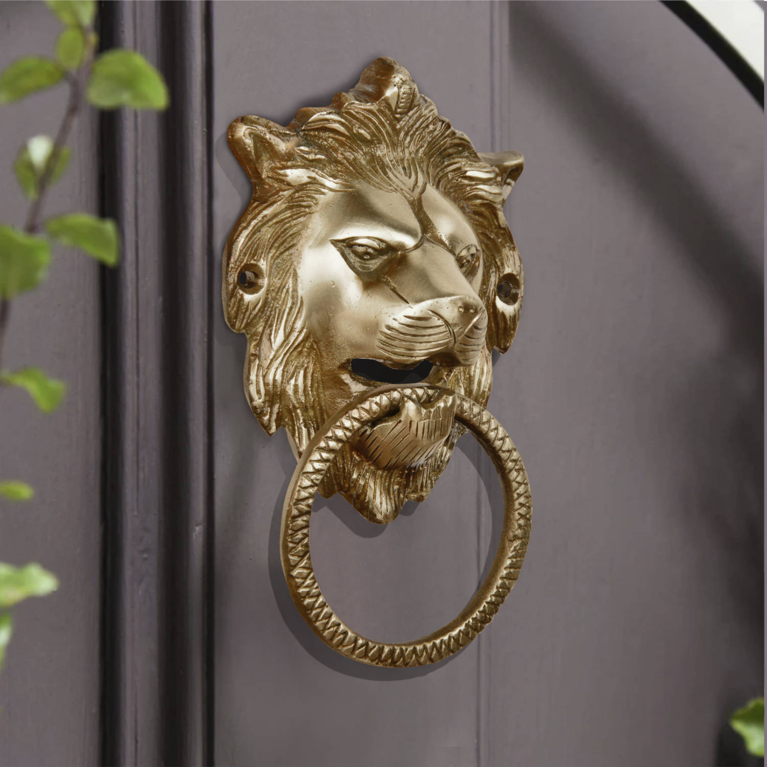 Heavy Brass Lion Shaped Victorian Style Door Knocker with Antique Finish (Length – 13.5 cm, Weight – 390 gm) - View 3