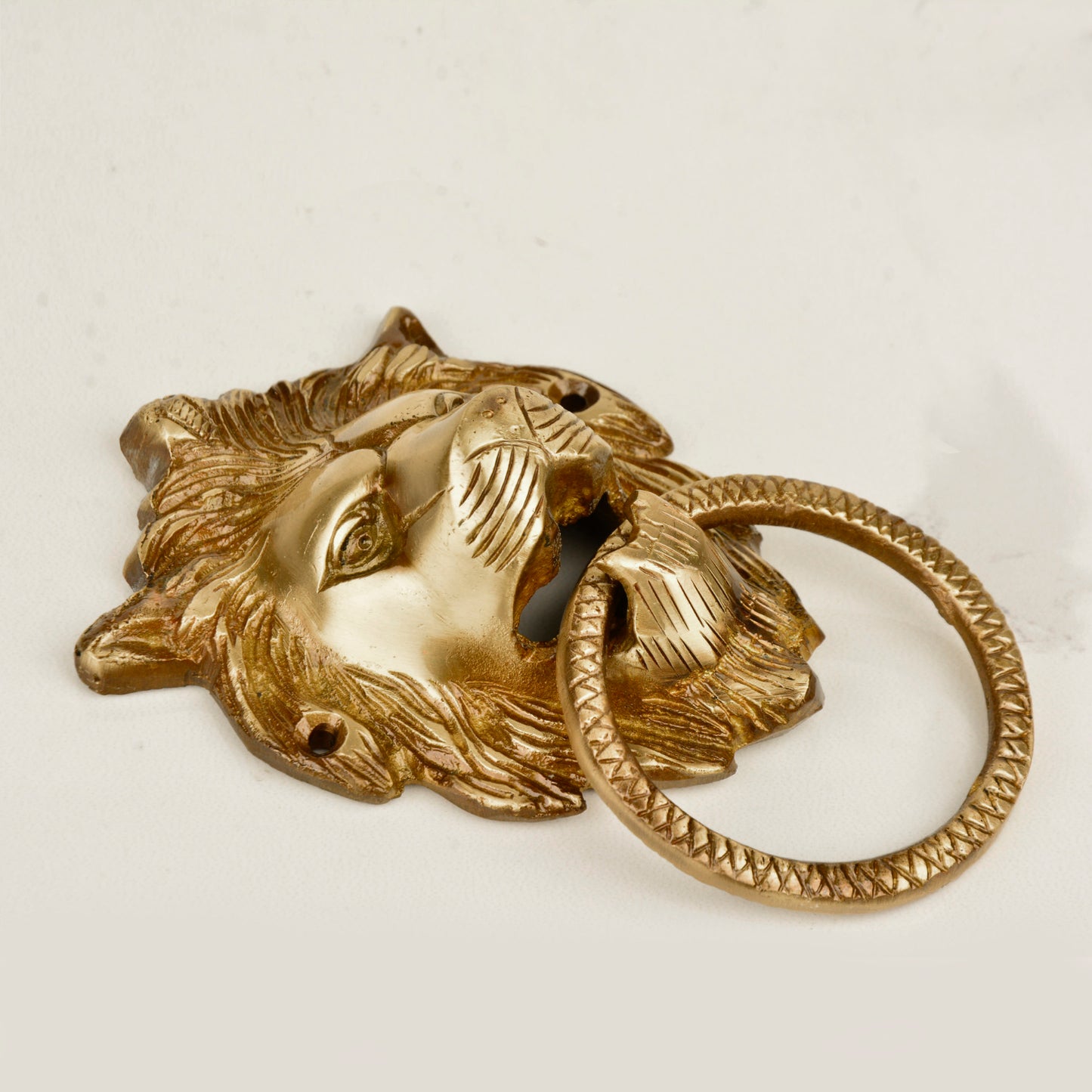 Heavy Brass Lion Shaped Victorian Style Door Knocker with Antique Finish (Length – 13.5 cm, Weight – 390 gm) - View 4