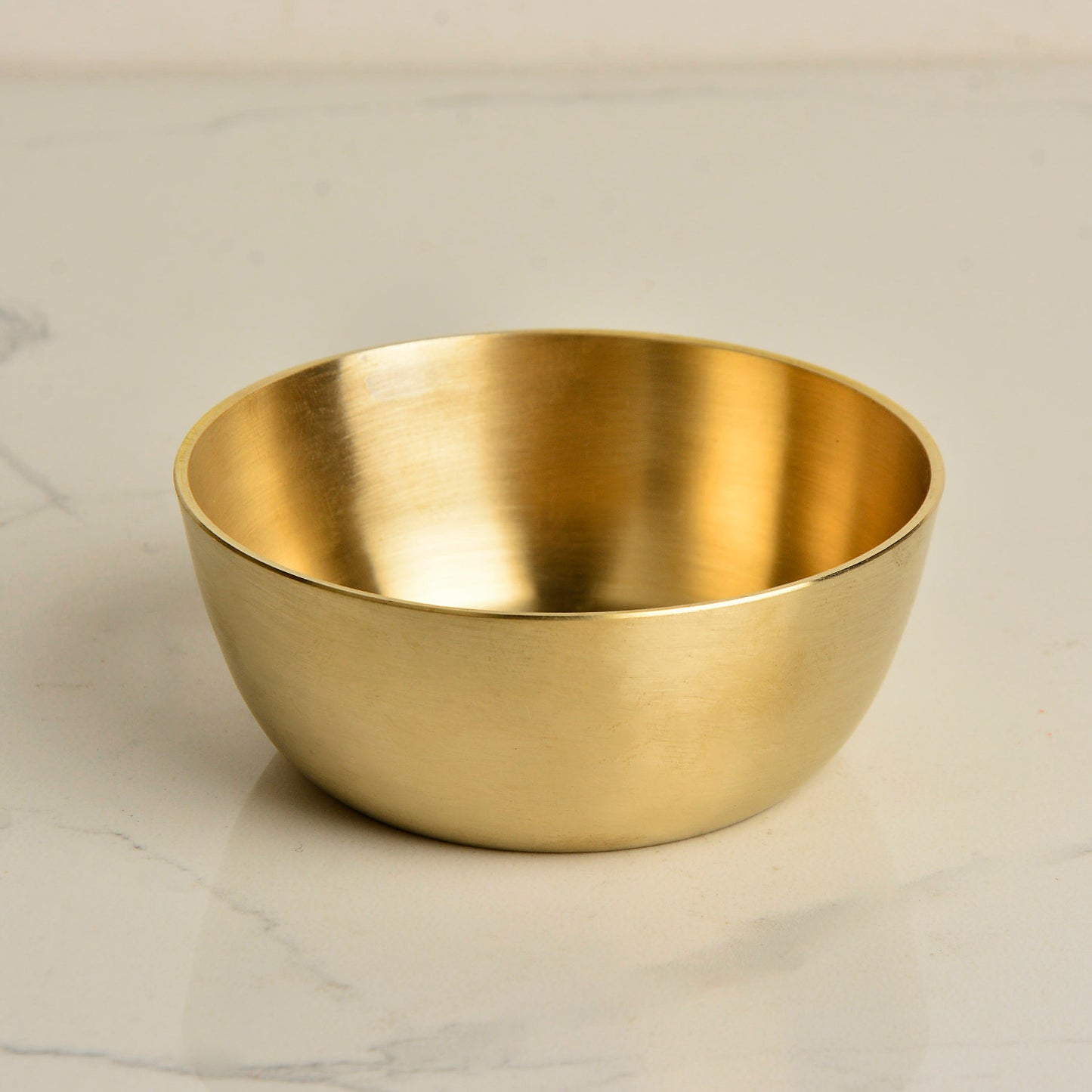 Premium Pure Brass Heavy Bowl for Eating ( Diameter - 3.5 inches, 150 ml, 110 gm, Matte Finish, Golden Color)