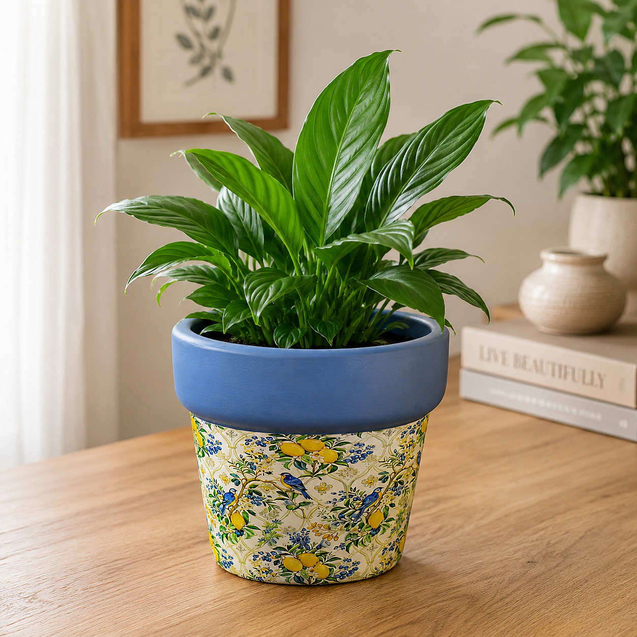 Hand Painted Terracotta Planter Pot
