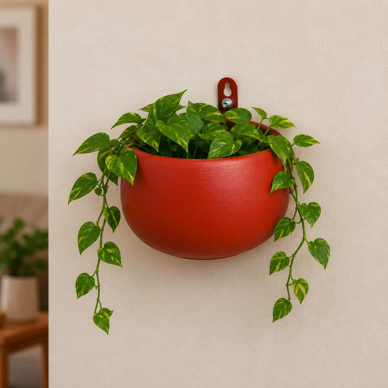 Handmade Wall Hanging Clay Planter for Home Balcony & Garden