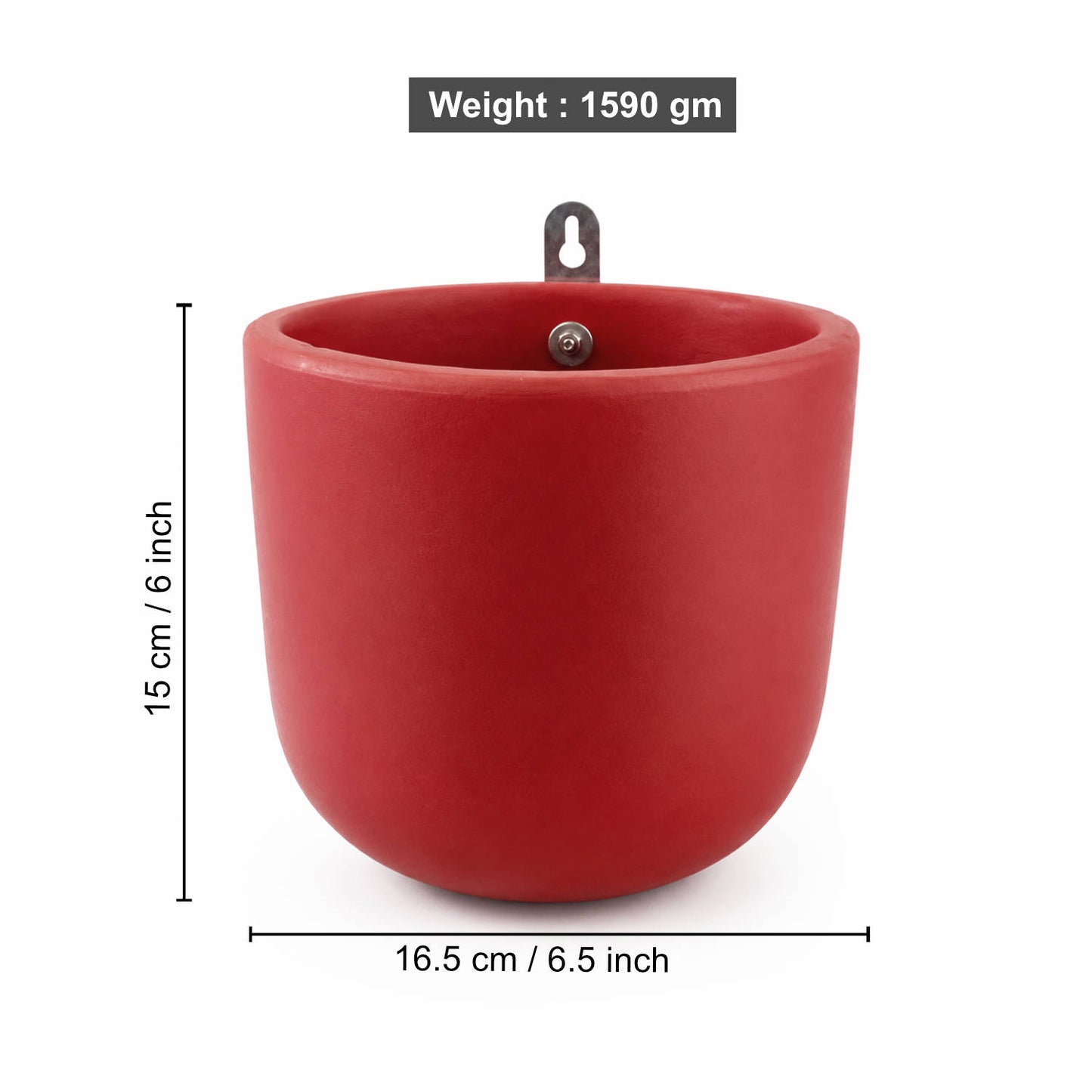 Wall Hanging Handmade Clay Planter for Home Balcony & Garden