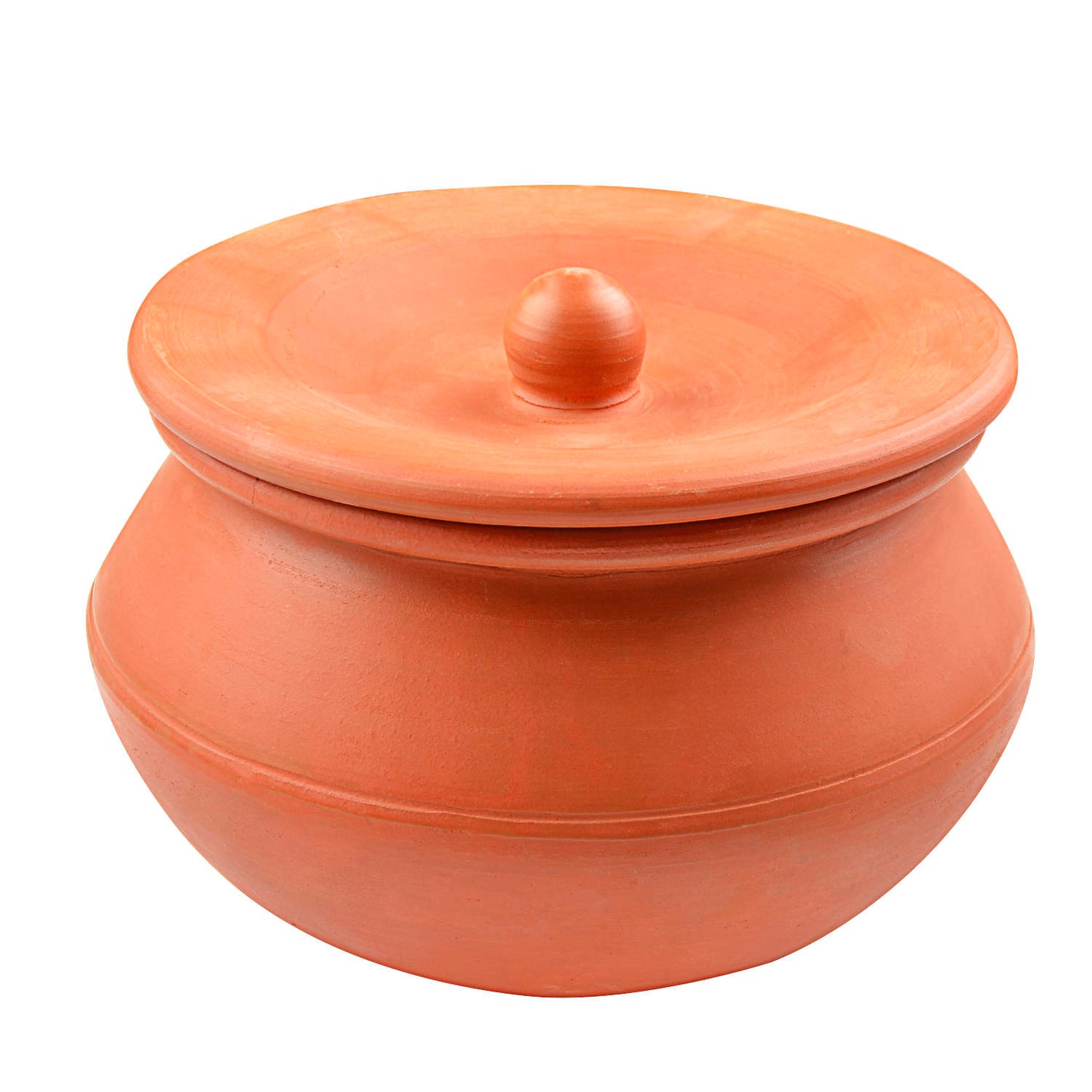 Handcrafted Earthenware Handi with Lid (Brown, 2 Litre) - View 4