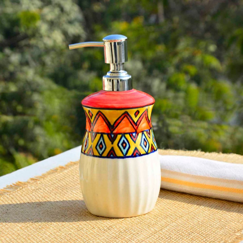 Luxurious Ceramic Hand Painted Liquid Soap Dispenser 